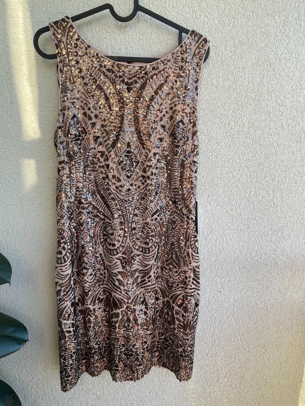 NWT Vince Camuto Sequin Cocktail Dress, Size 10 Bronze Rose Gold Formal Party Ev